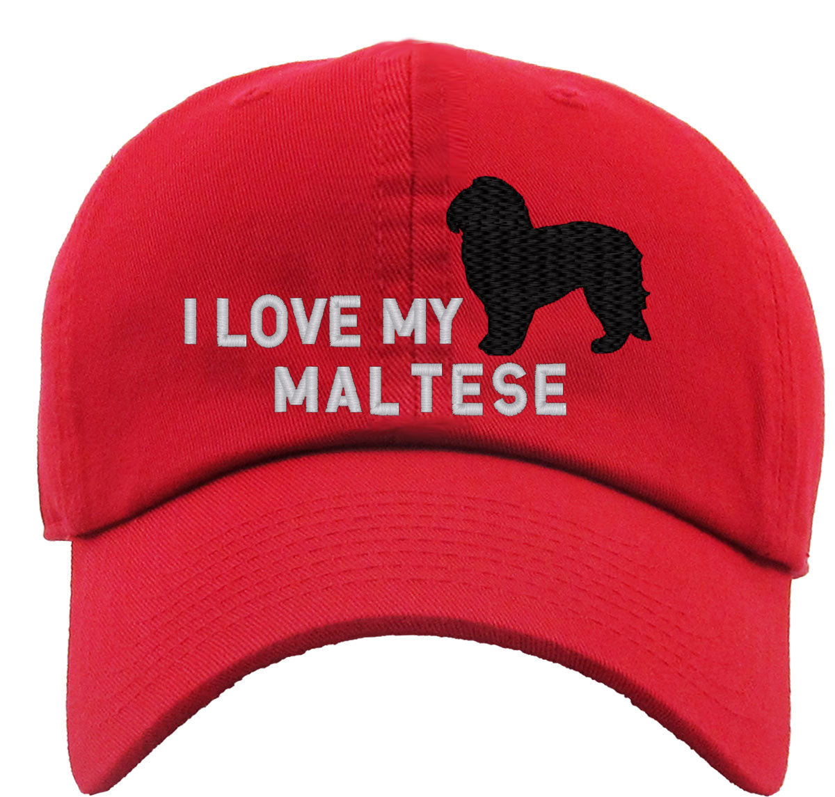 I Love My Maltese Dog Premium Baseball Cap