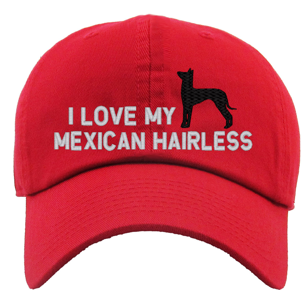 I Love My Mexican Hairless Dog Premium Baseball Cap