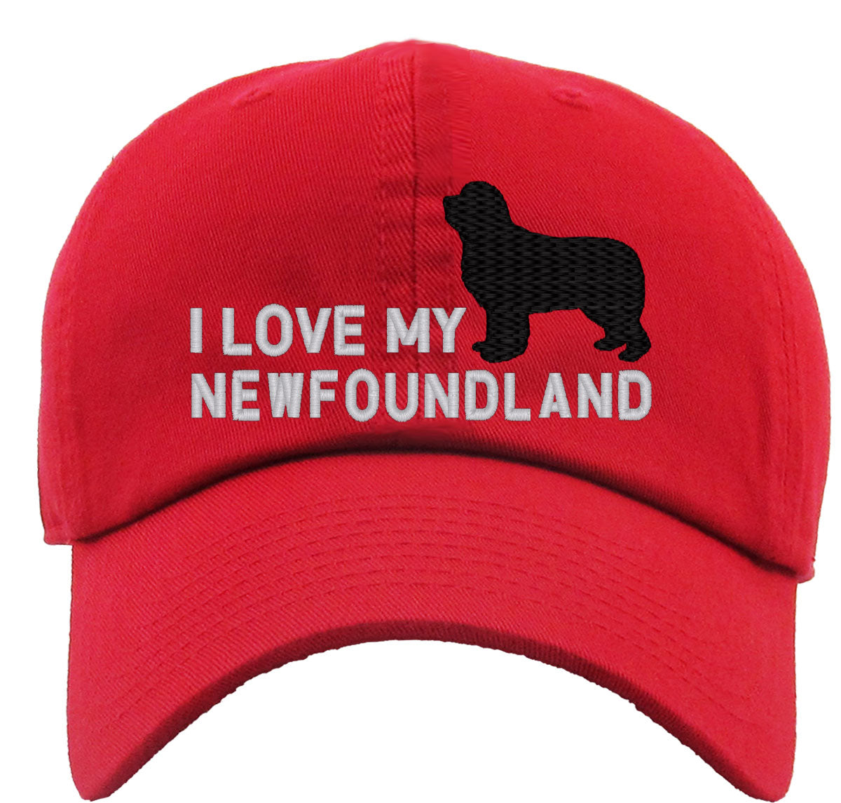I Love My Newfoundland Dog Premium Baseball Cap