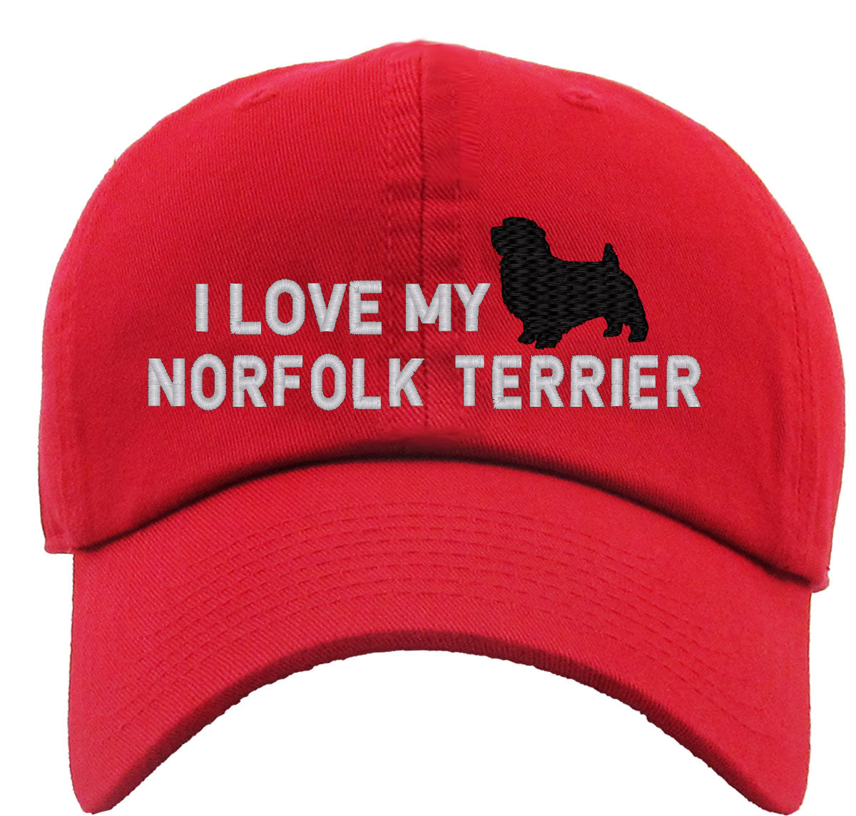 I Love My Norfolk Terrier Dog Premium Baseball Cap
