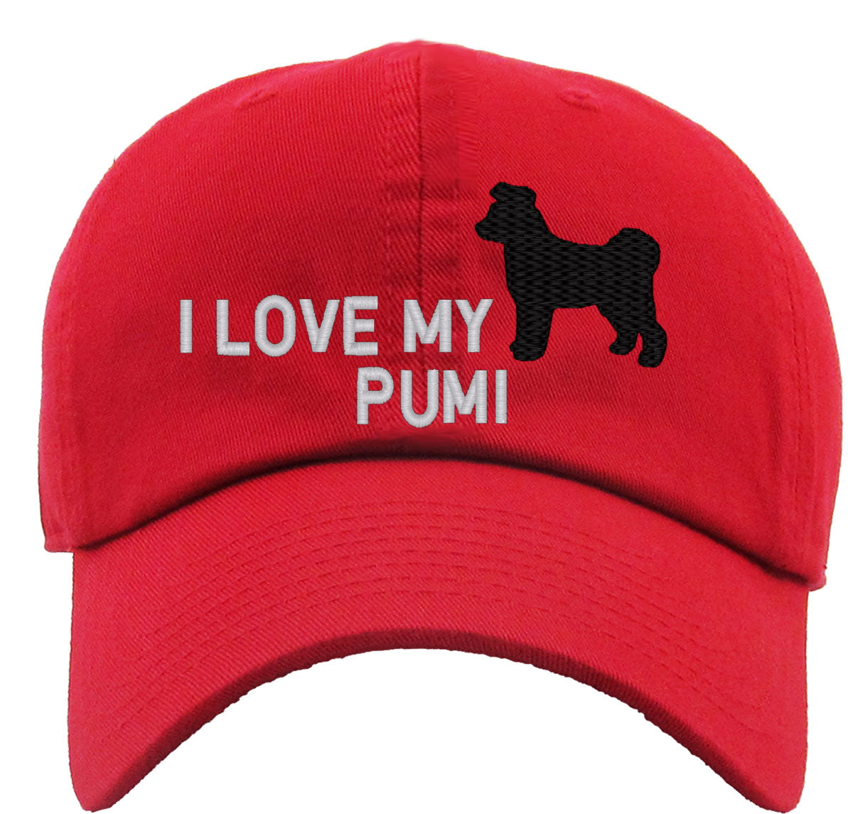 I Love My Pumi Dog Premium Baseball Cap