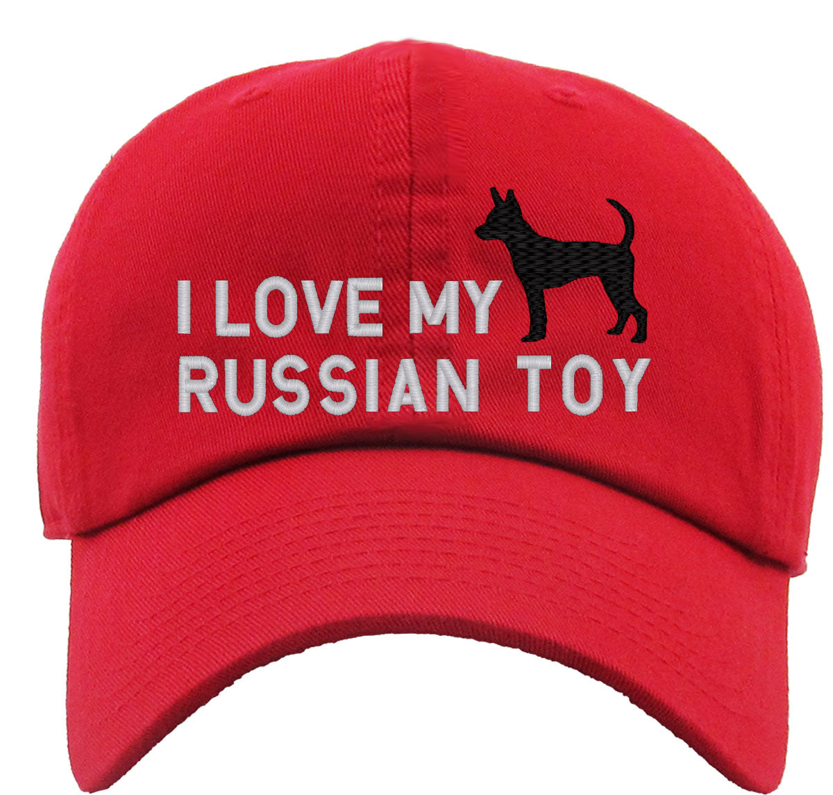 I Love My Russian Toy Dog Premium Baseball Cap