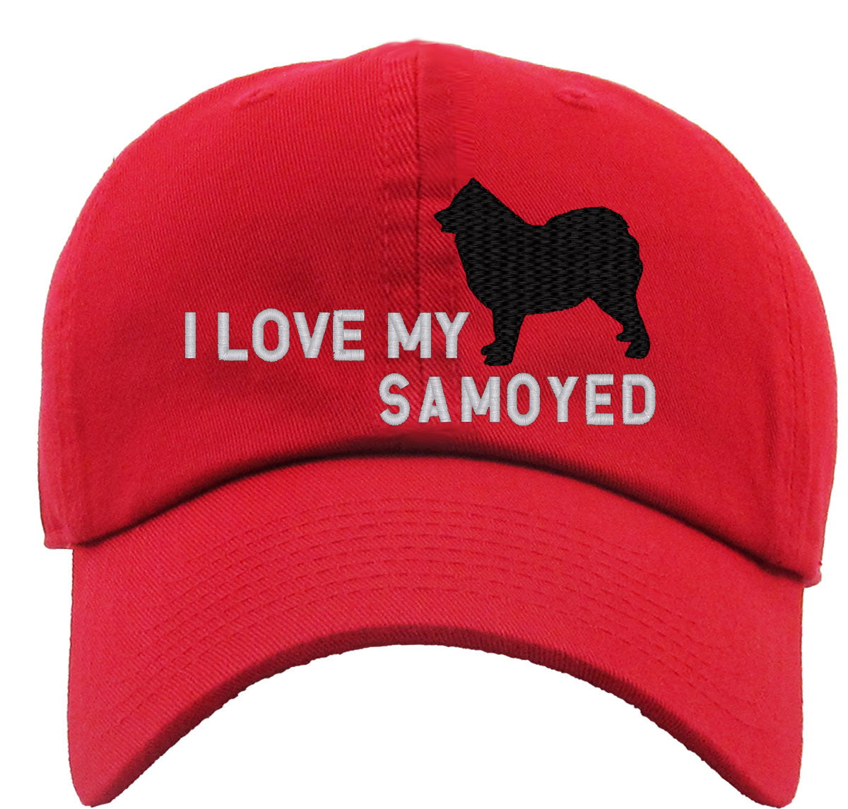 I Love My Samoyed Dog Premium Baseball Cap