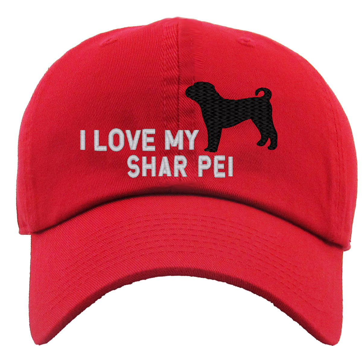 I Love My Shar Pei Dog Premium Baseball Cap