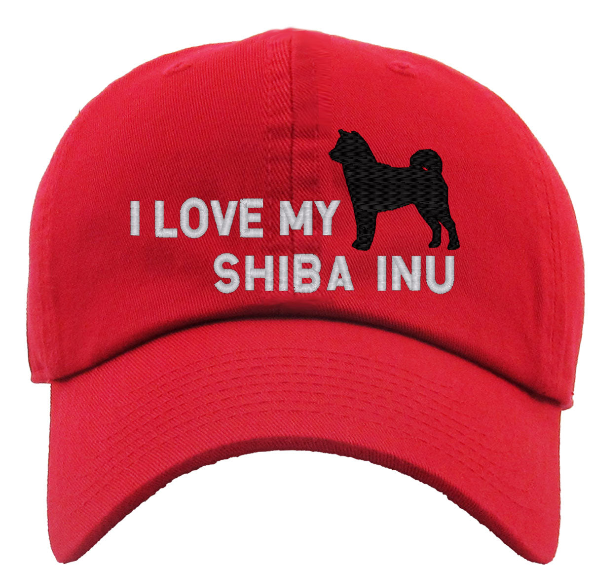 I Love My Shiba Inu Dog Premium Baseball Cap