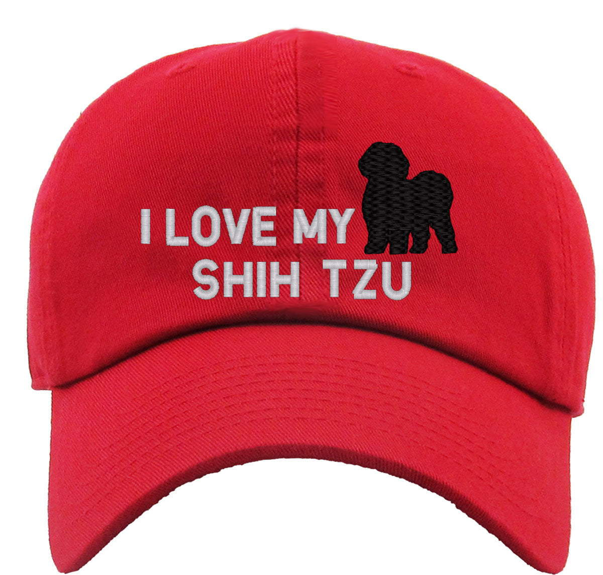 I Love My Shih Tzu Dog Premium Baseball Cap