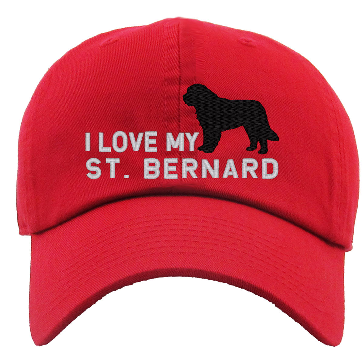 I Love My St Bernard Dog Premium Baseball Cap