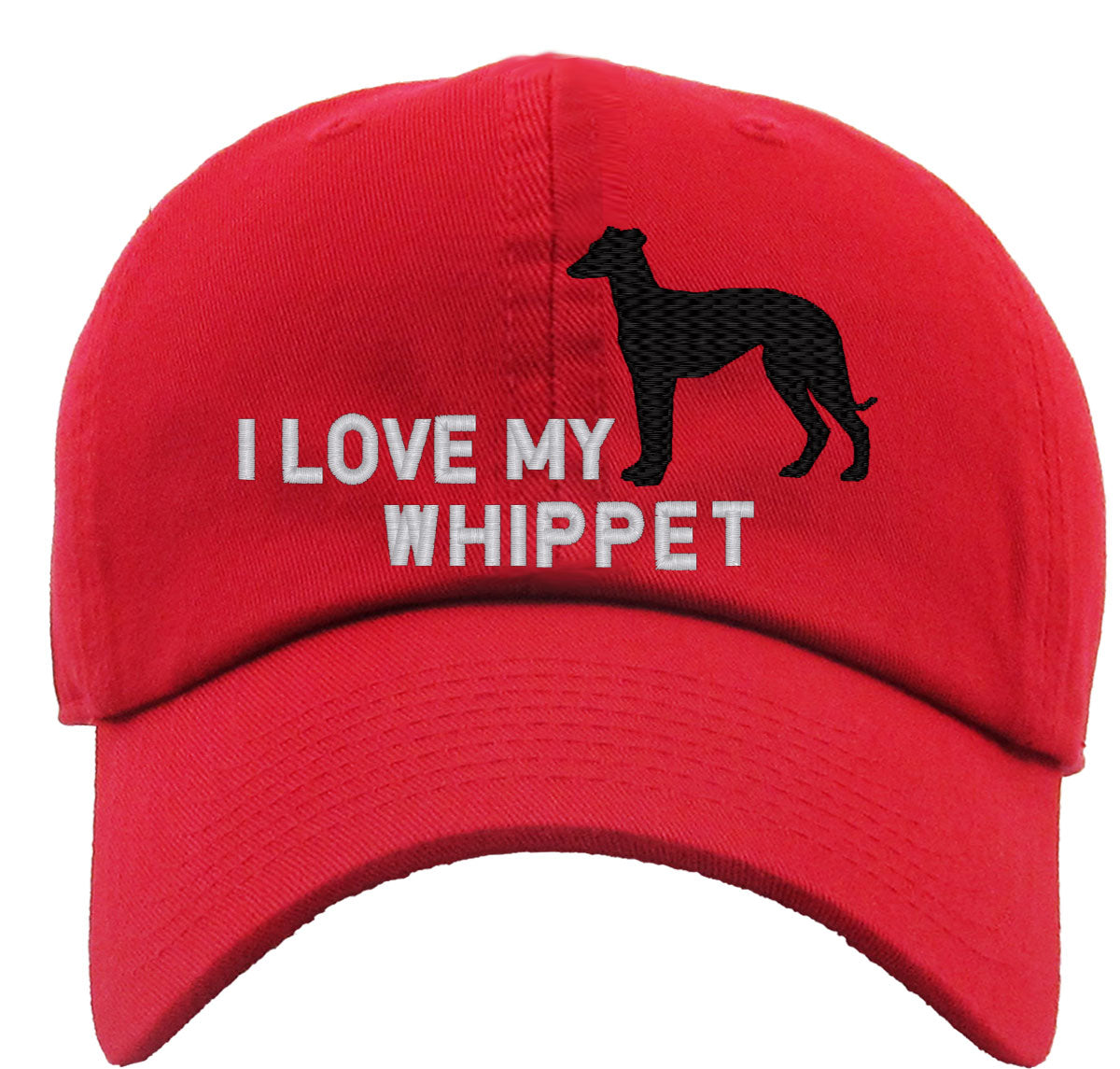 I Love My Whippet Dog Premium Baseball Cap