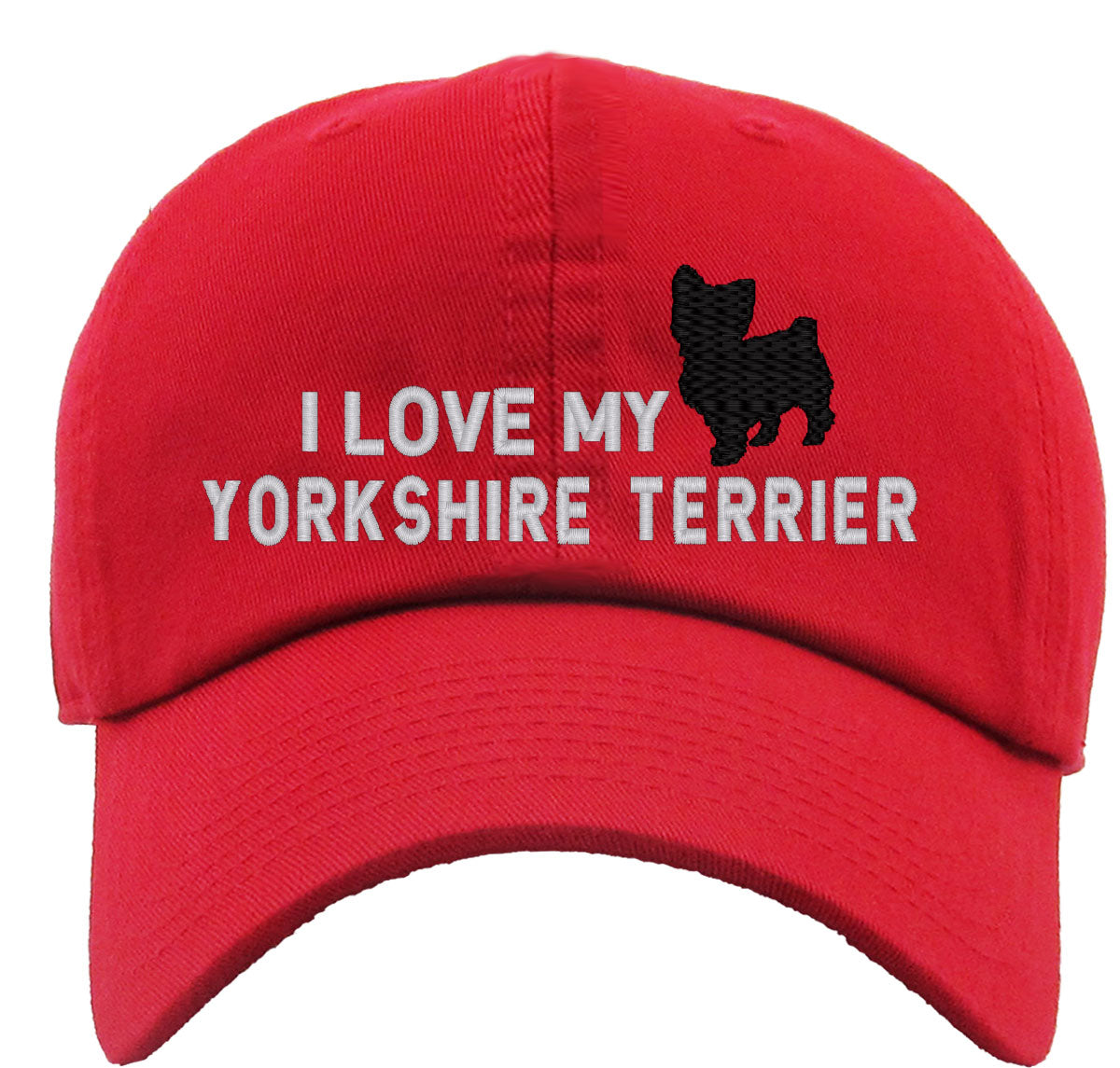 I Love My Yorkshire Dog Premium Baseball Cap