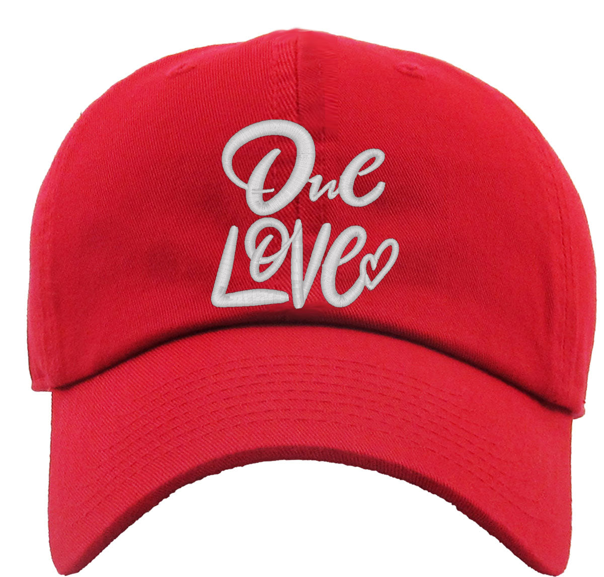 One Love Typography Premium Baseball Cap