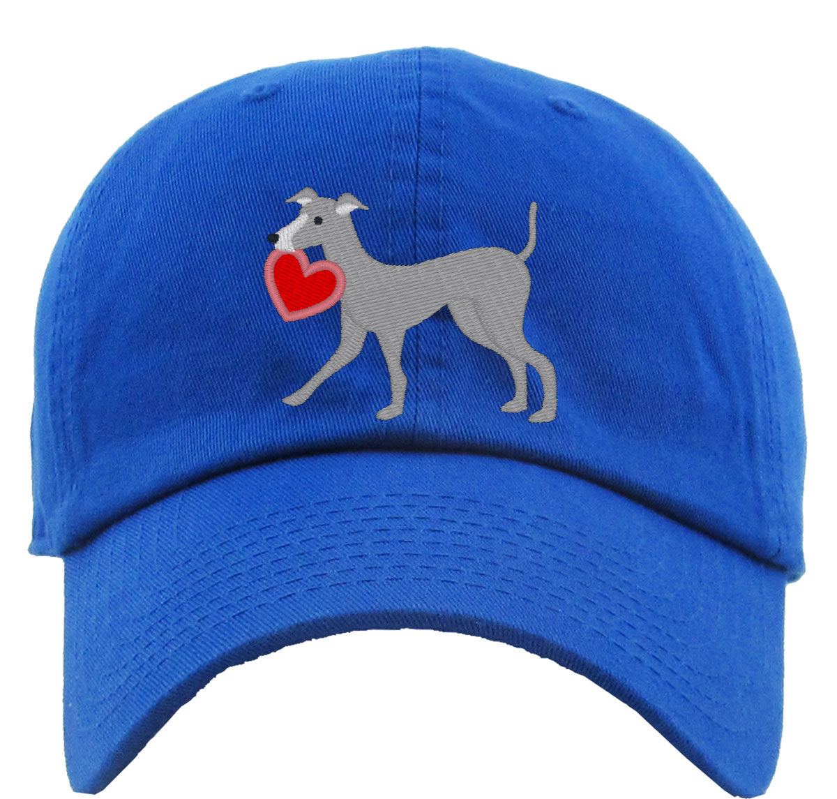Grey Hound Puppy Dog Love Premium Baseball Cap