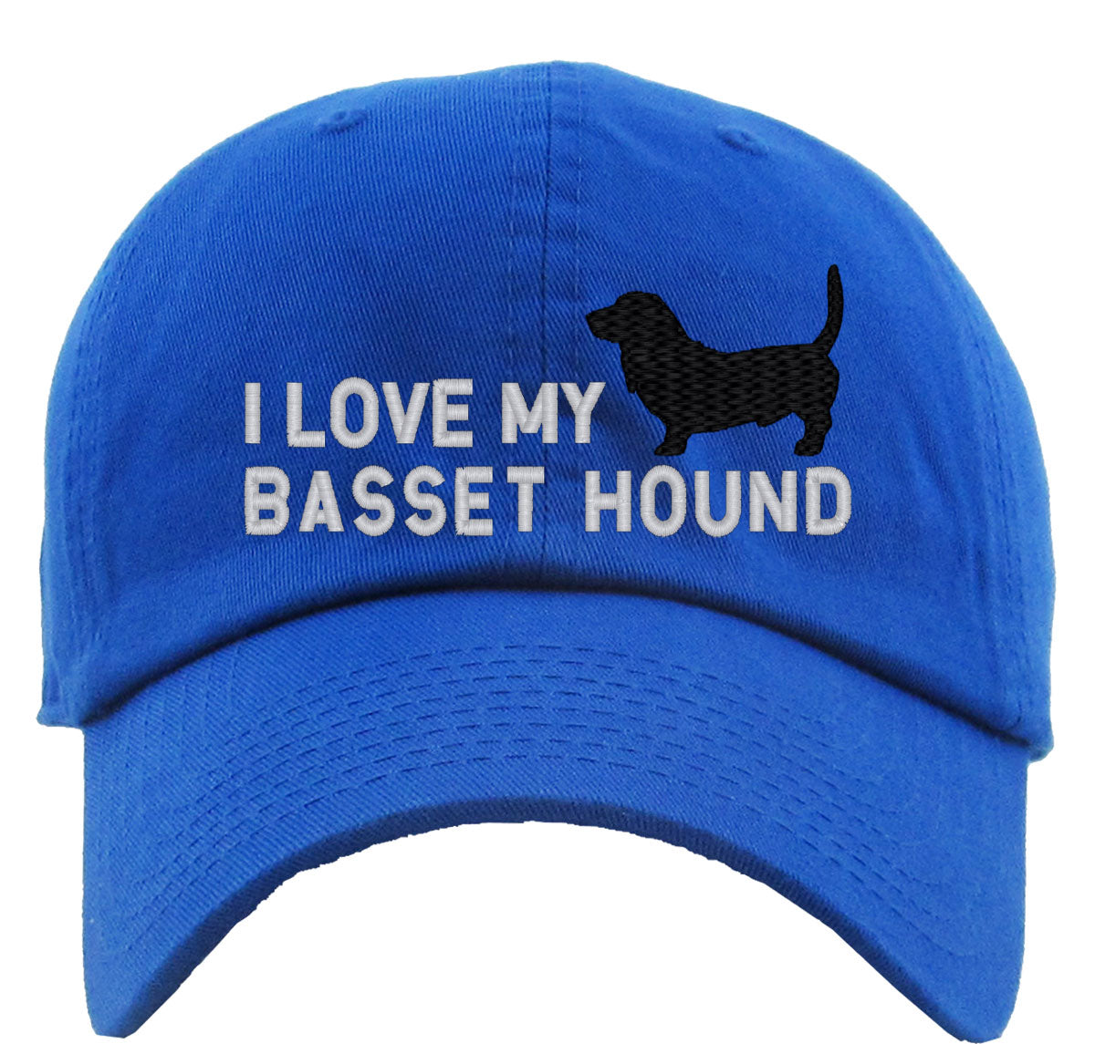 I Love My Basset Hound Dog Premium Baseball Cap