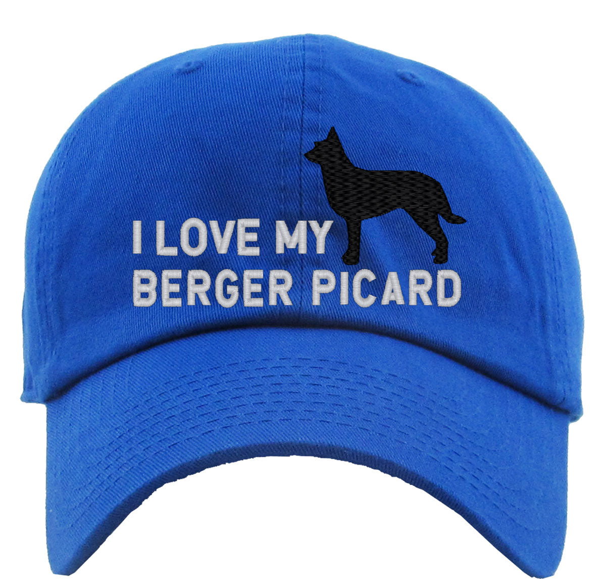 I Love My Berger Picard Dog Premium Baseball Cap