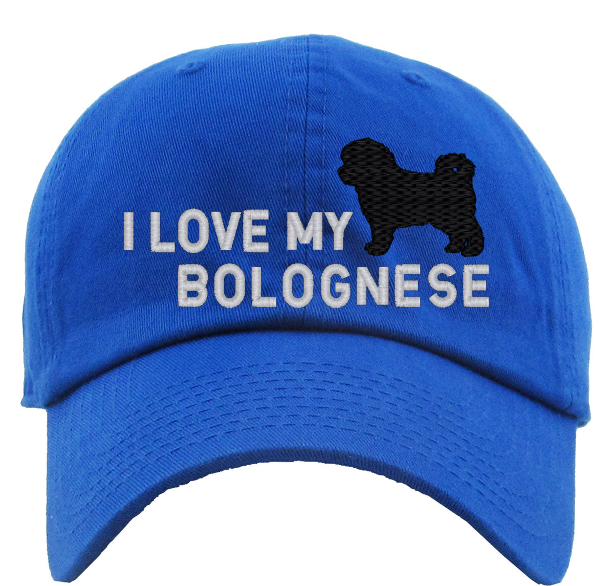 I Love My Bolognese Dog Premium Baseball Cap