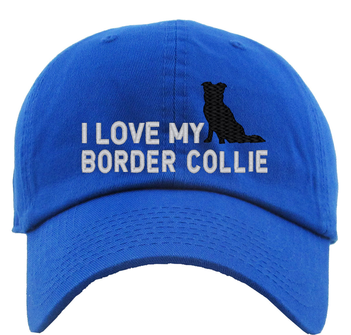 I Love My Border Collie Dog Premium Baseball Cap