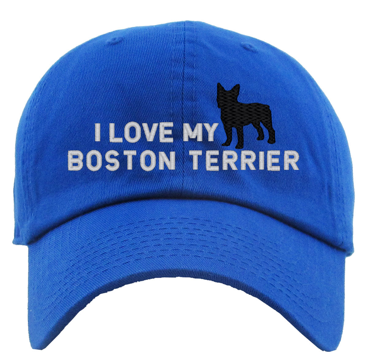 I Love My Boston Terrier Dog Premium Baseball Cap