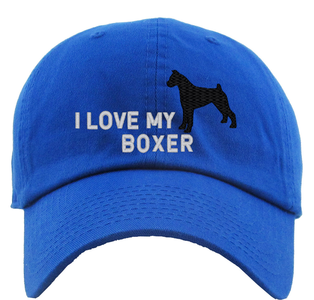 I Love My Boxer Dog Premium Baseball Cap