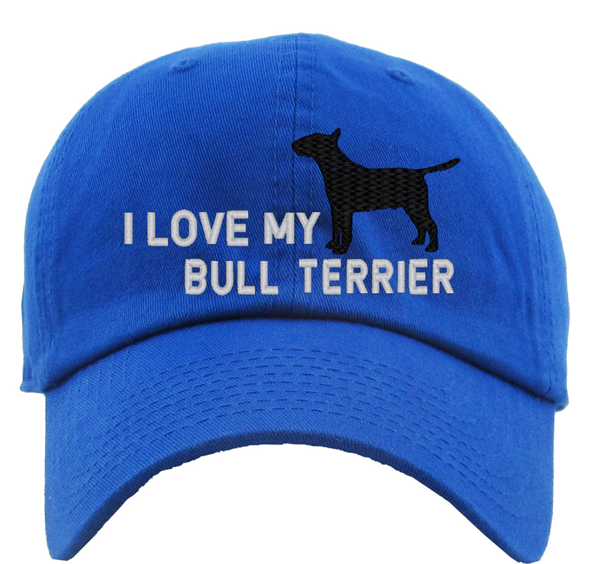 I Love My Bull Terrier Dog Premium Baseball Cap