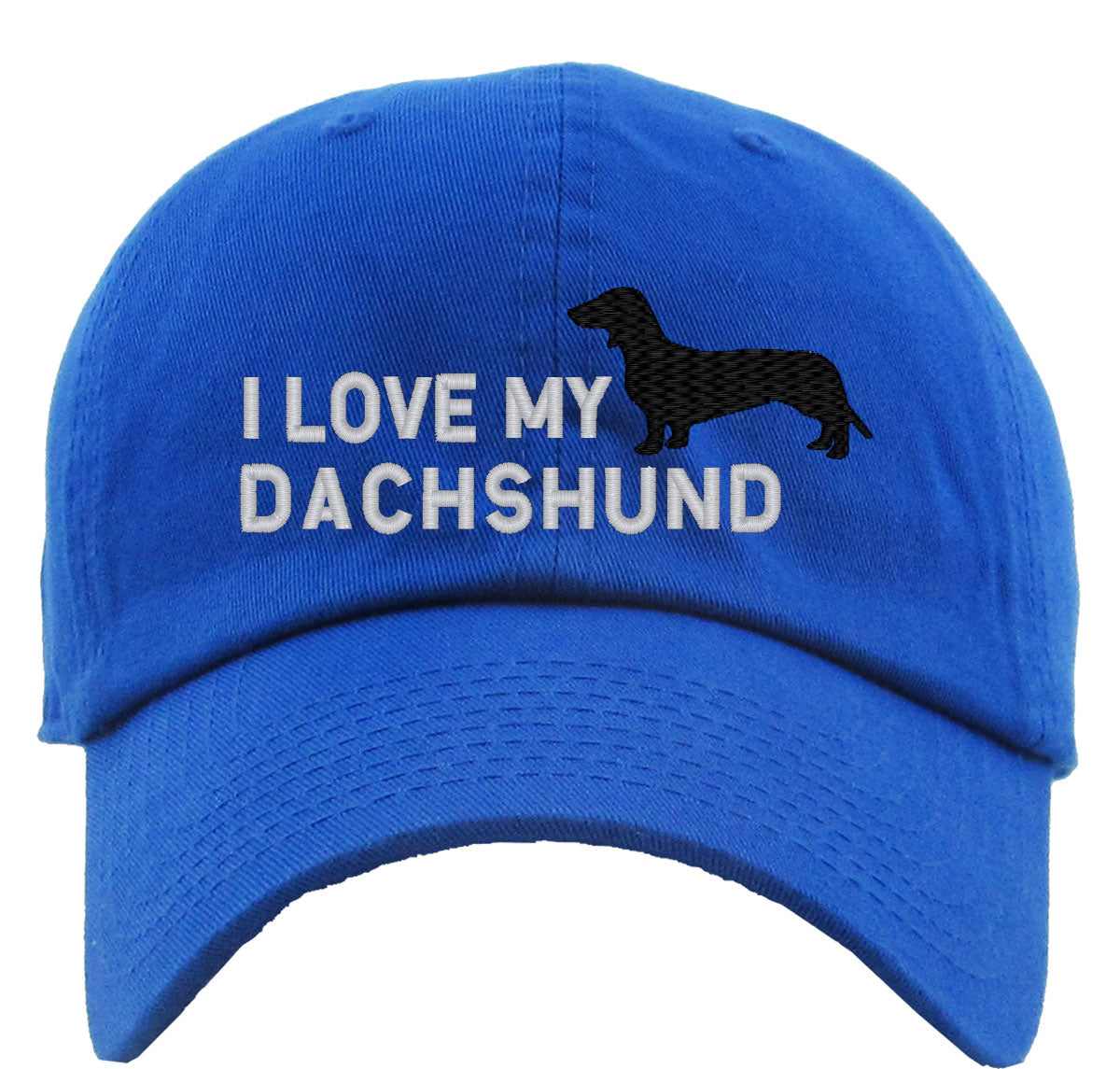 I Love My Dachshund Dog Premium Baseball Cap