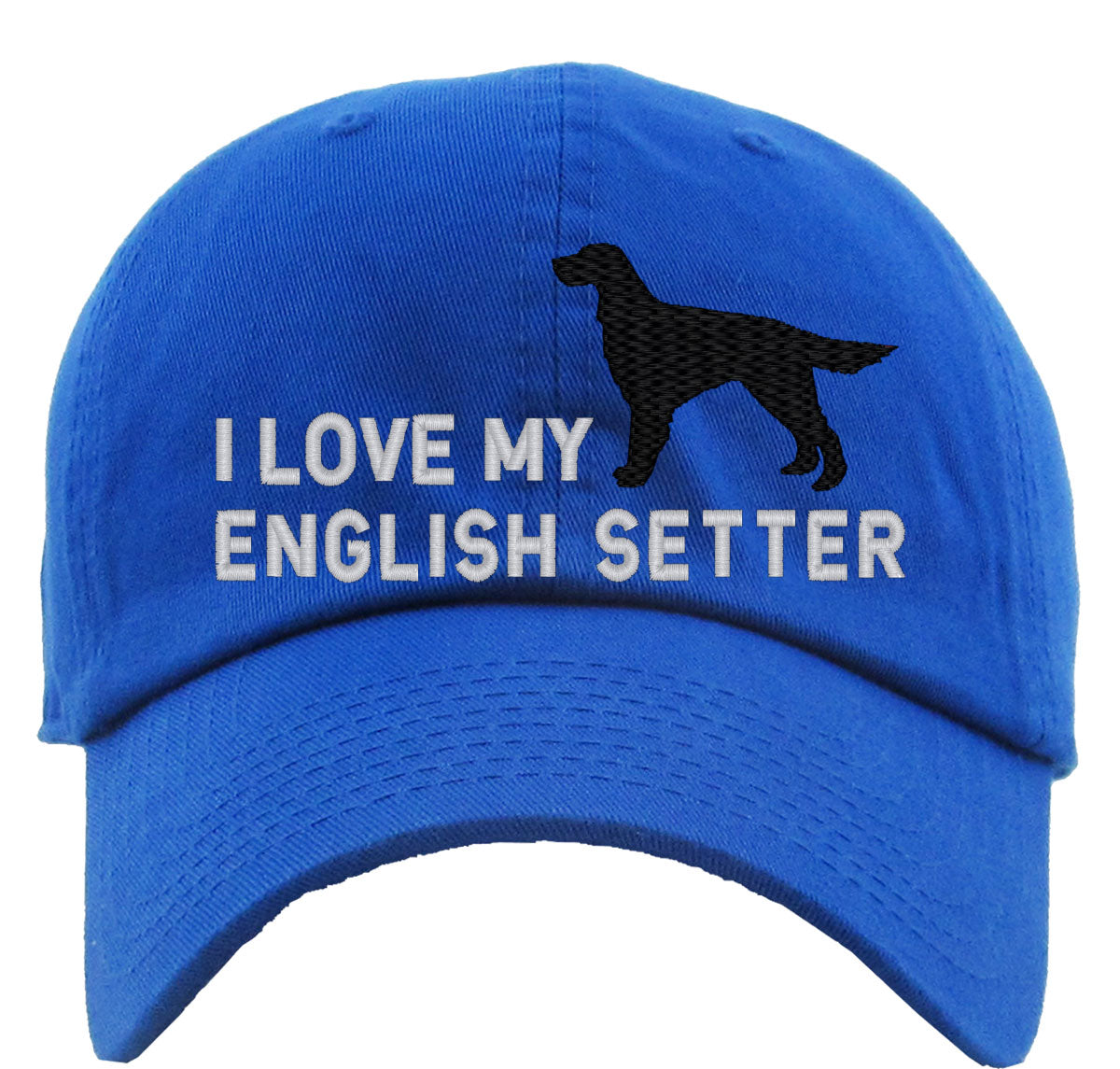 I Love My English Setter Dog Premium Baseball Cap