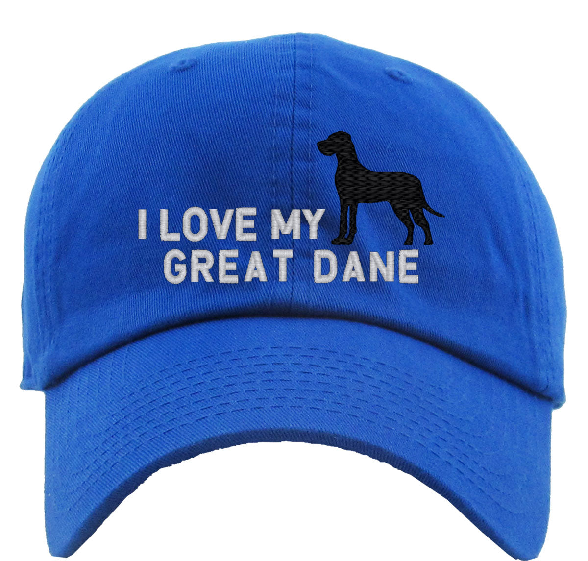 I Love My Great Dane Dog Premium Baseball Cap