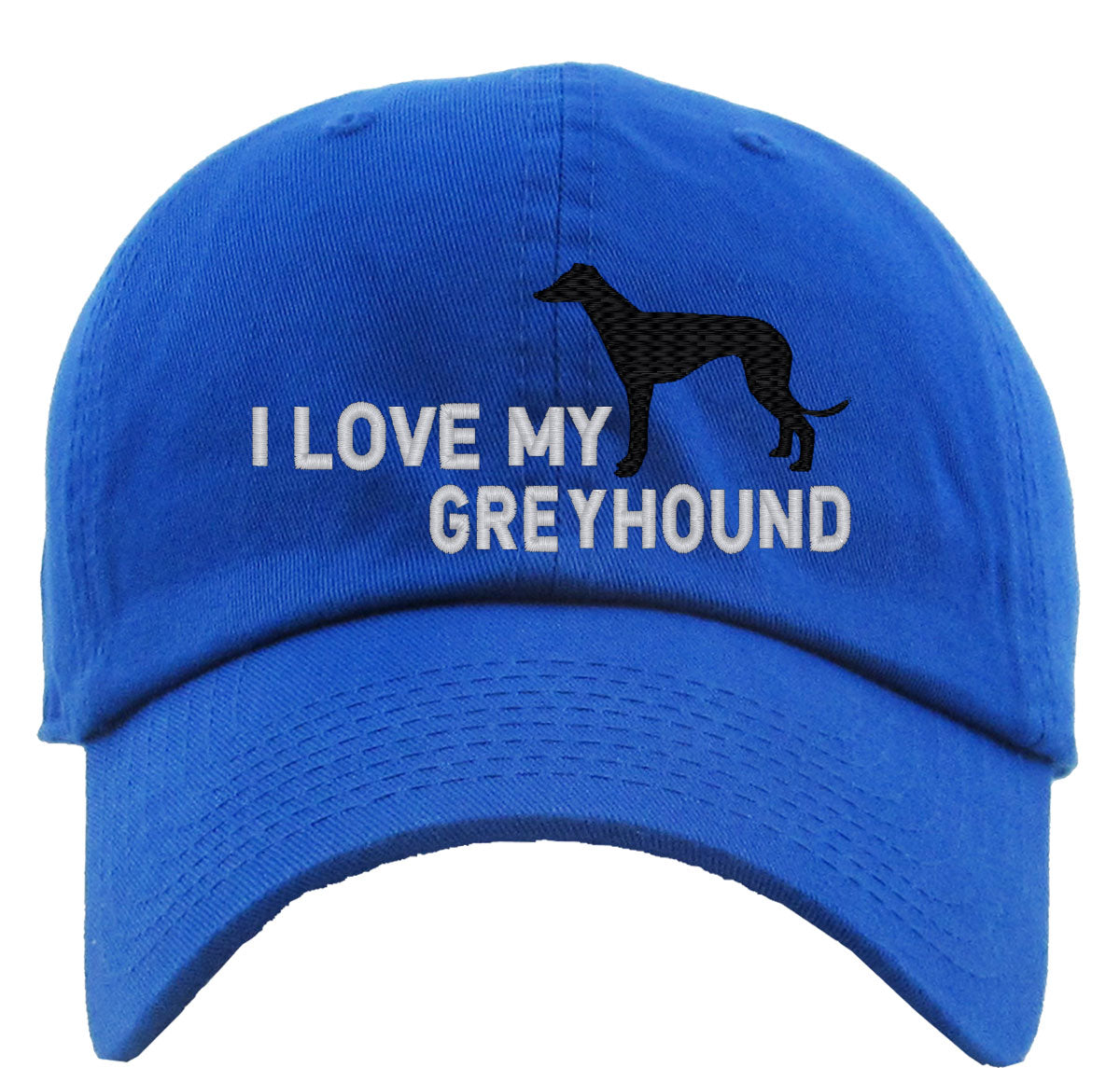 I Love My Greyhound Dog Premium Baseball Cap