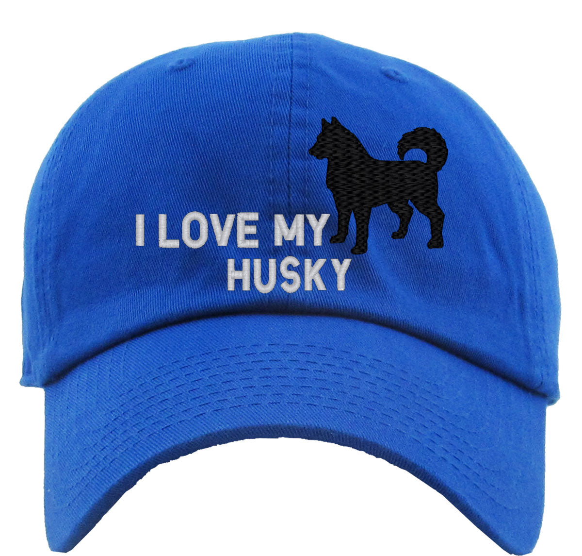 I Love My Husky Dog Premium Baseball Cap