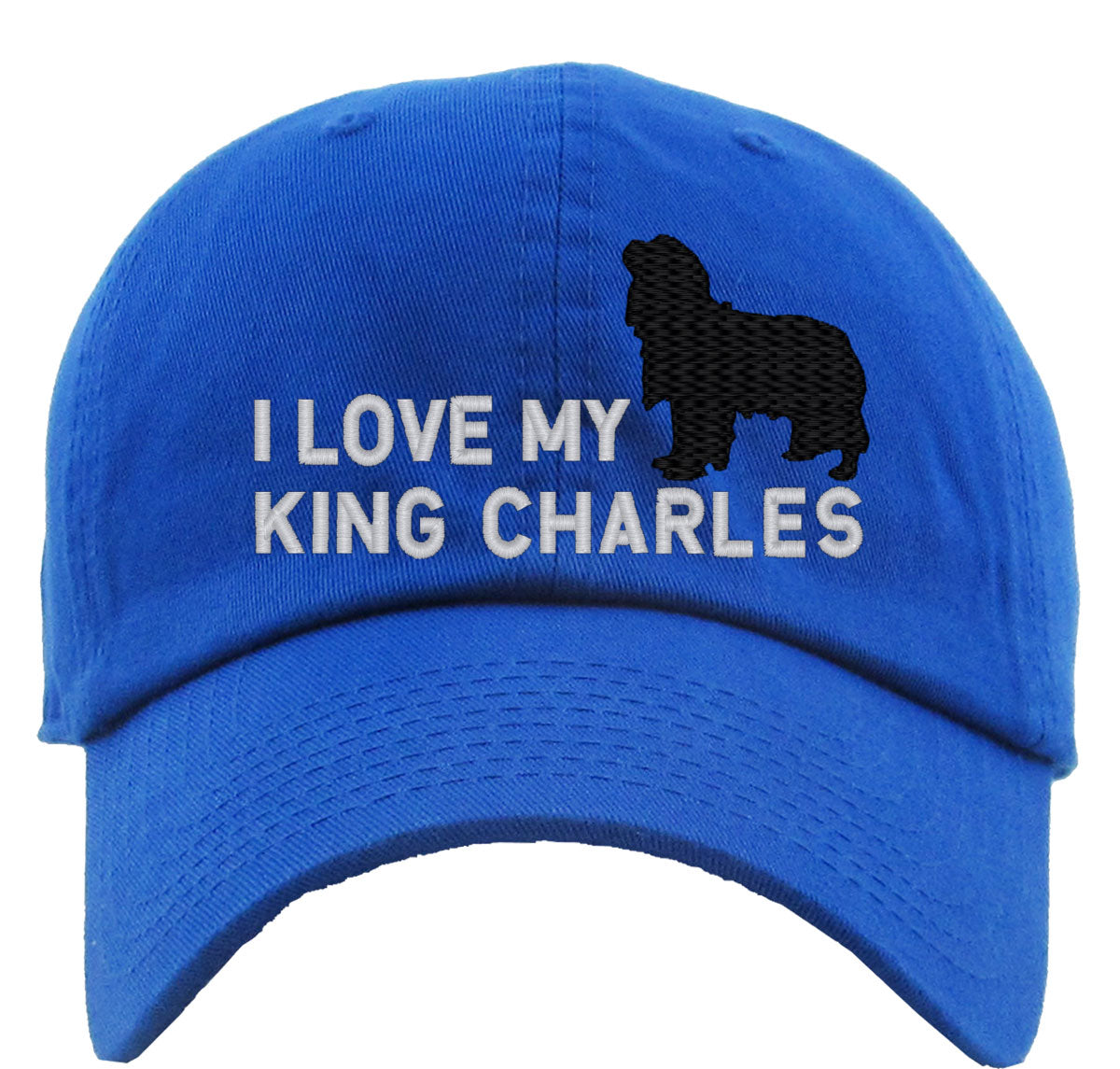 I Love My King Charles Dog Premium Baseball Cap