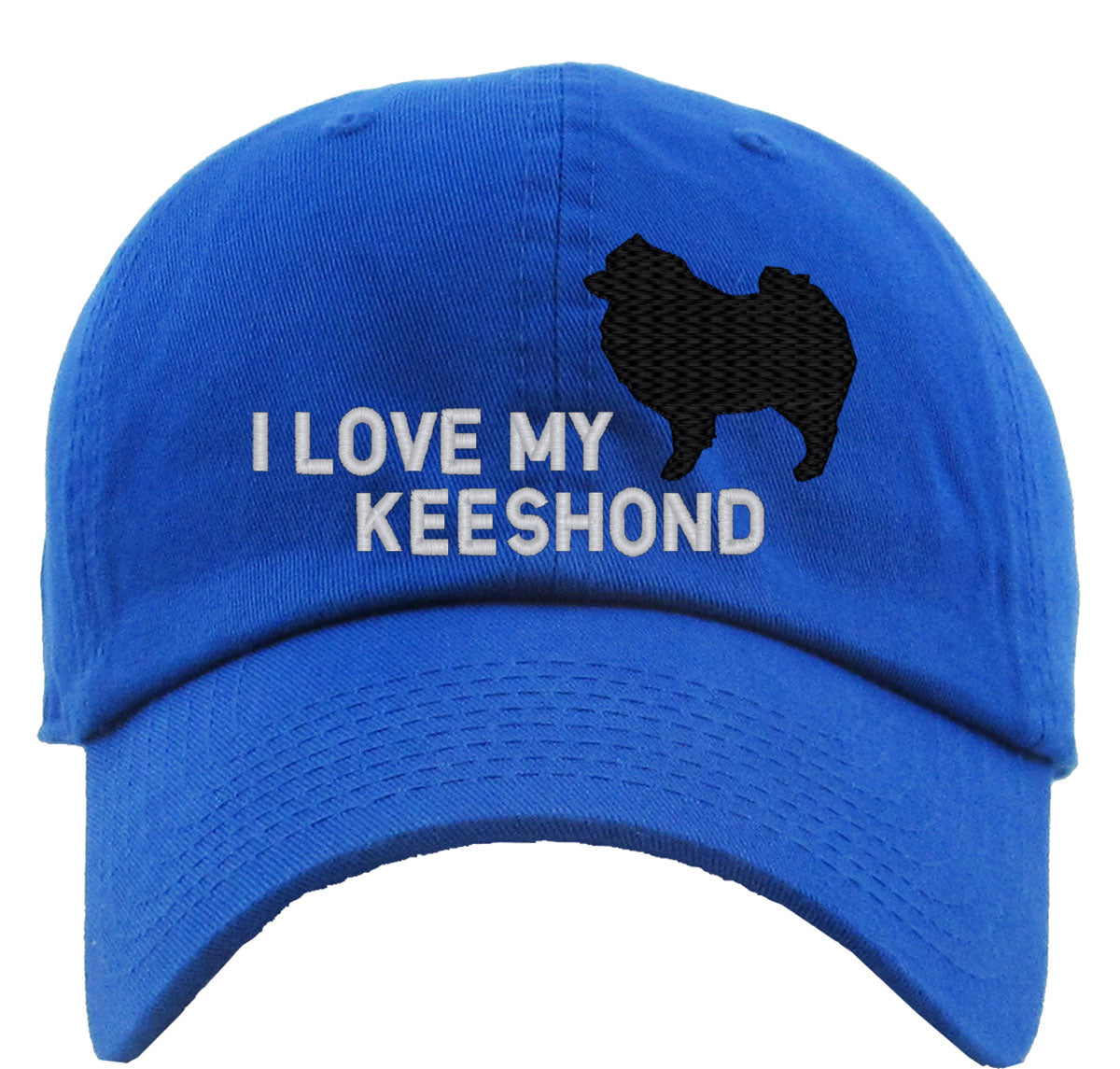 I Love My Keeshond Dog Premium Baseball Cap