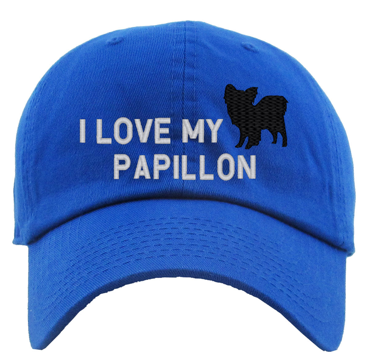 I Love My Papillon Dog Premium Baseball Cap