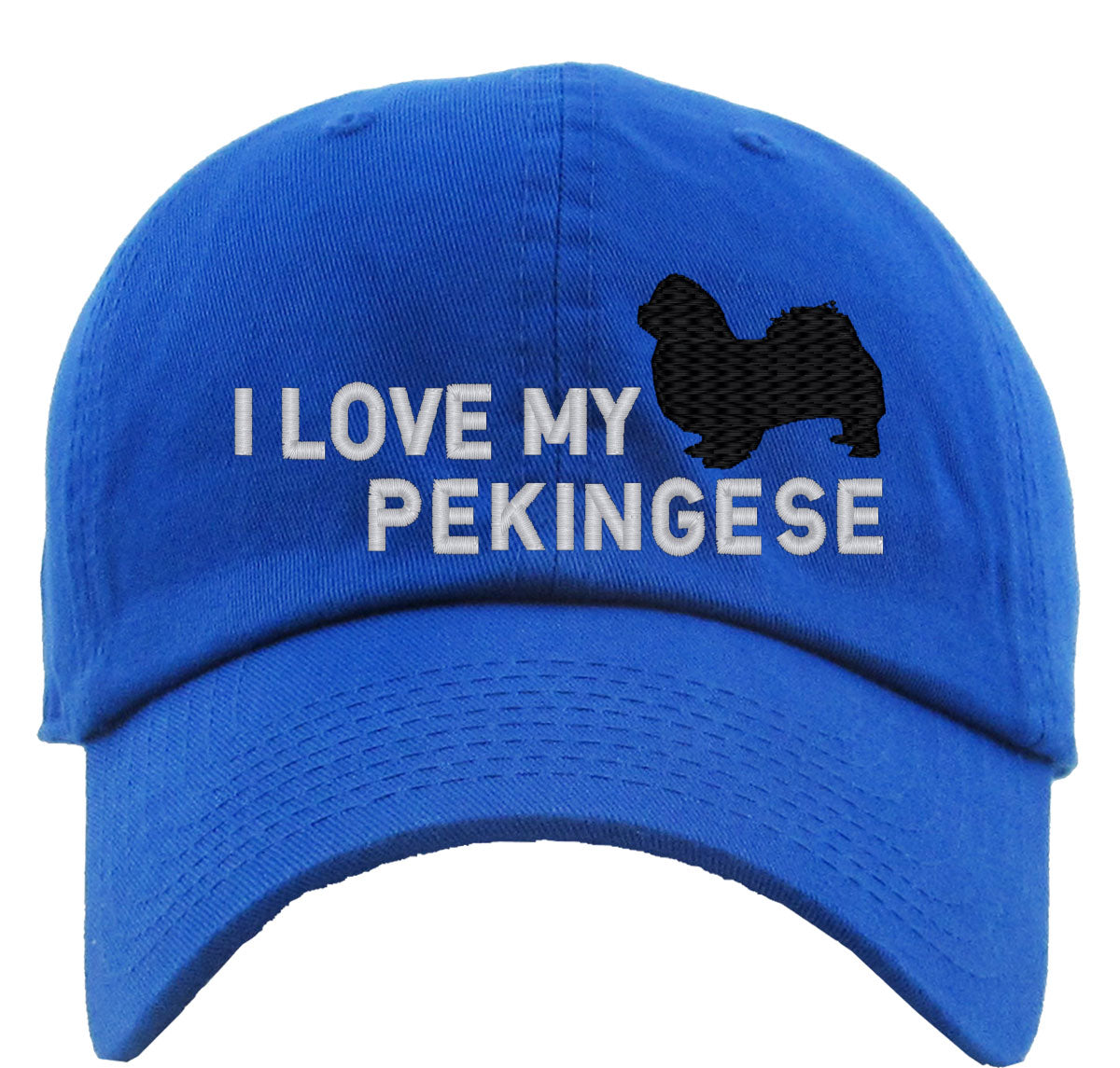 I Love My Pekingese Dog Premium Baseball Cap