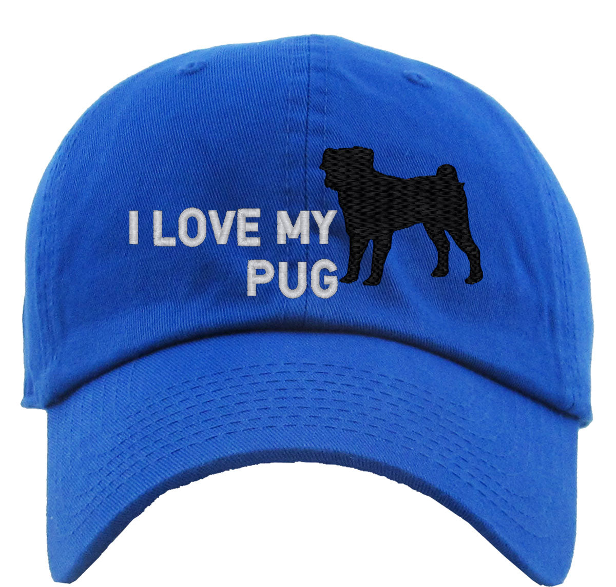 I Love My Pug Dog Premium Baseball Cap