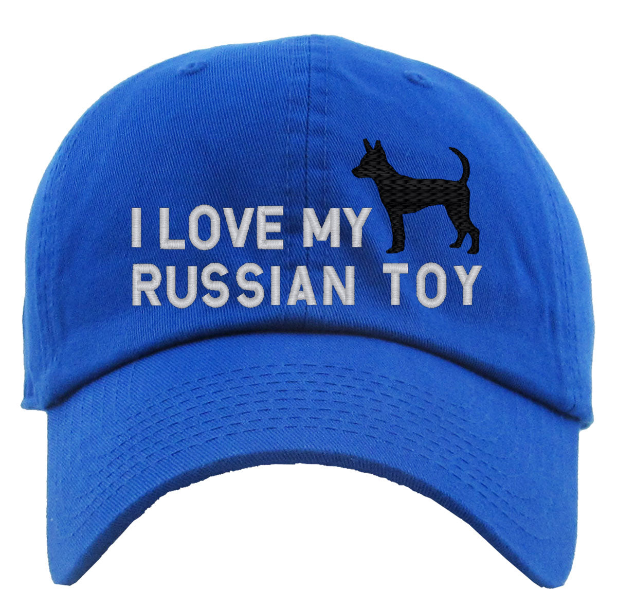 I Love My Russian Toy Dog Premium Baseball Cap