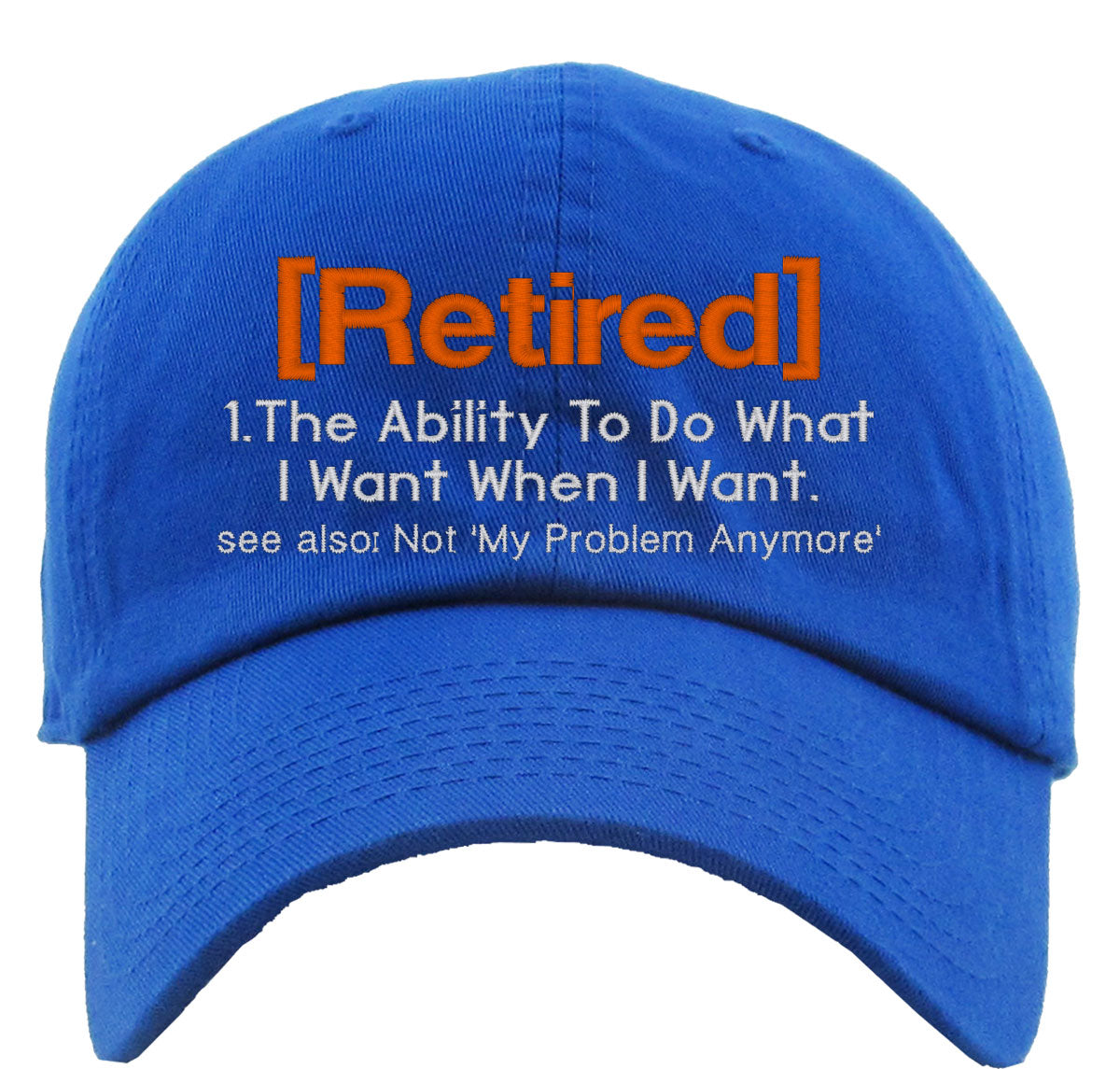 Retired Definition Premium Baseball Cap