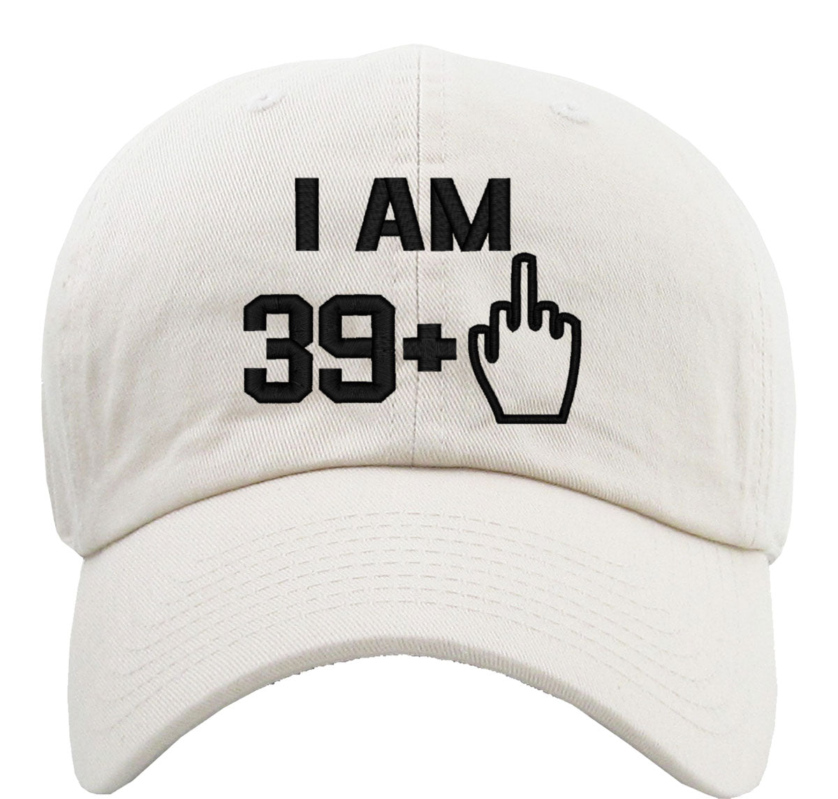 I Am 39 Plus 1 Middle Finger 40th Birthday Premium Baseball Cap