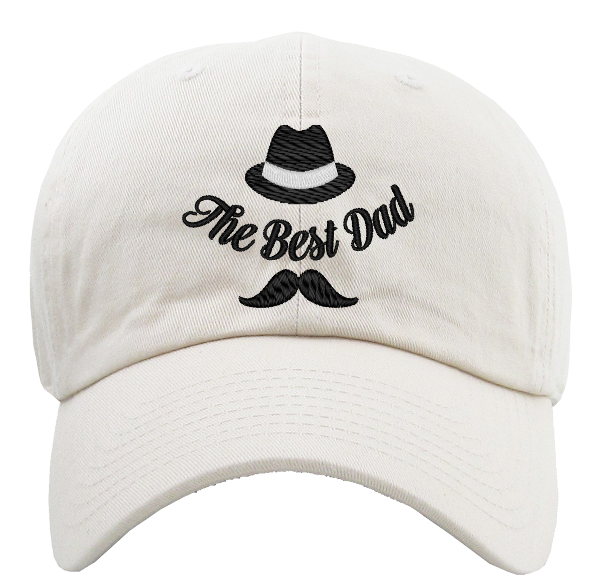 The Best Dad Hat and Mustache Father's Day Premium Baseball Cap