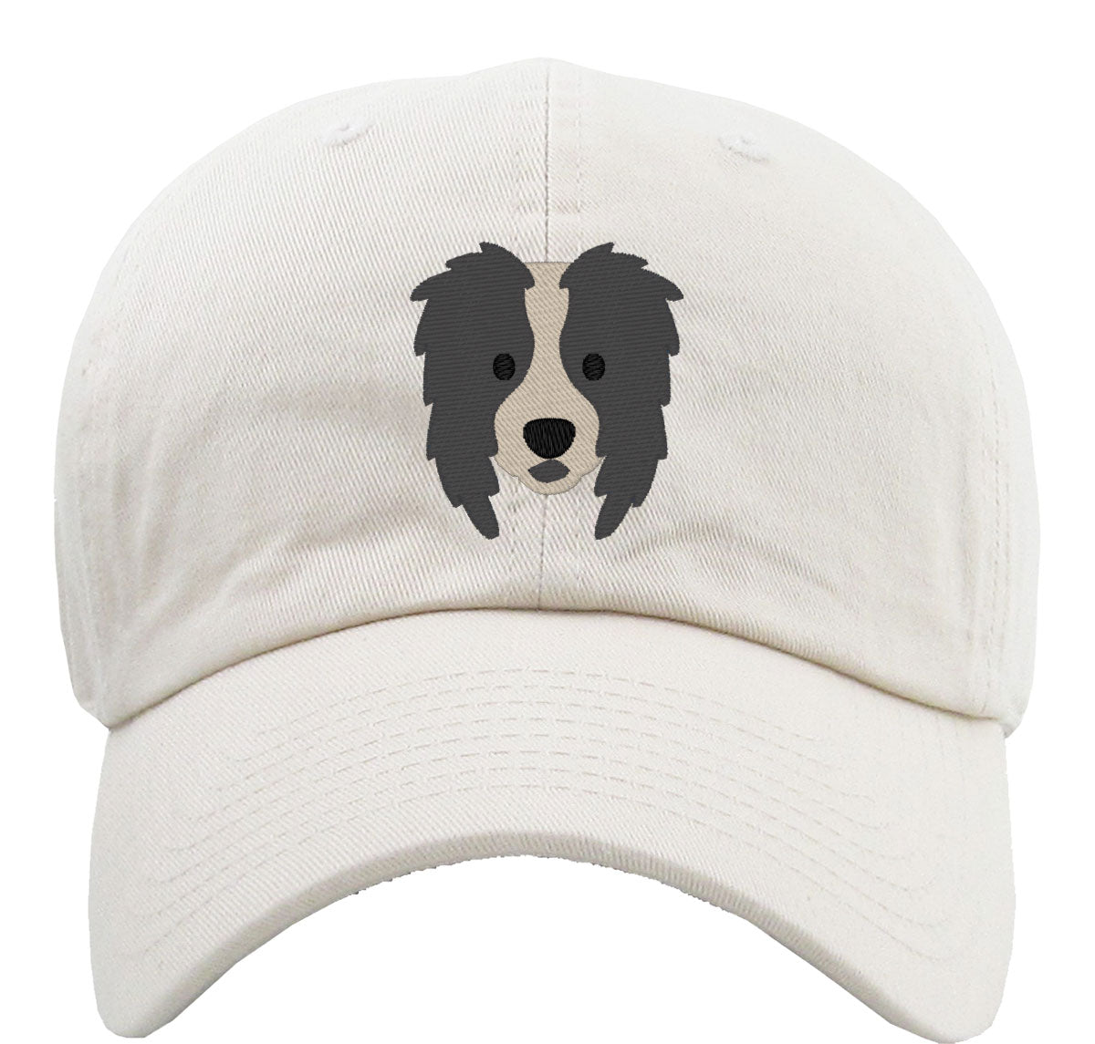 Border Collie Dog Face Premium Baseball Cap