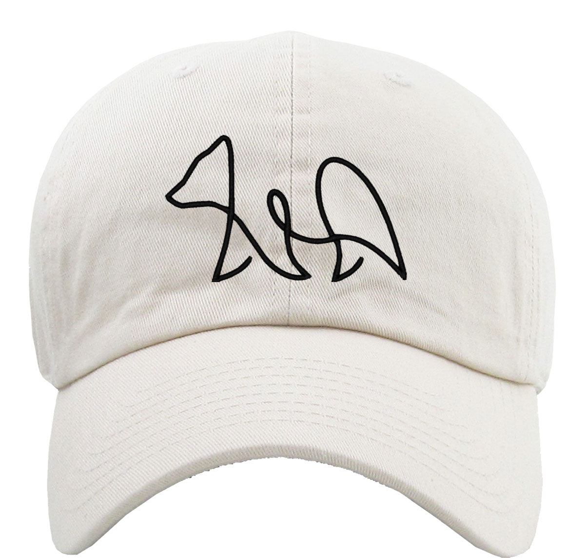 One Line Bear Drawing Premium Baseball Cap