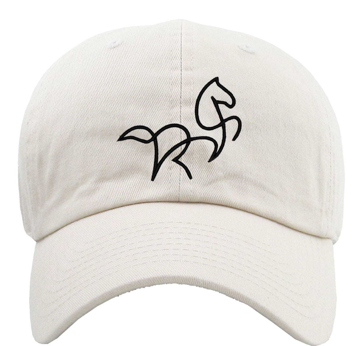 One Line Horse Drawing Premium Baseball Cap