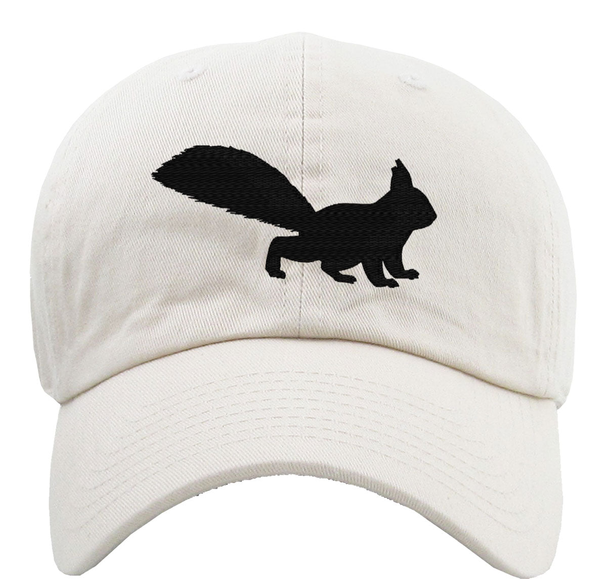 Squirrel Silhouette Premium Baseball Cap