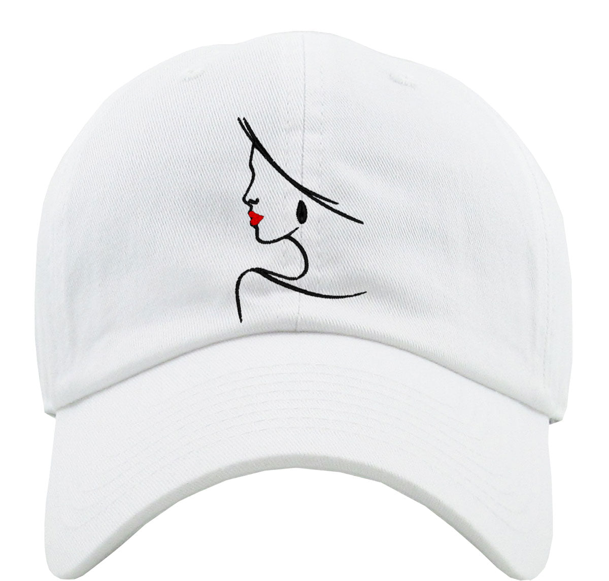 Beautiful Woman Drawing Premium Baseball Cap