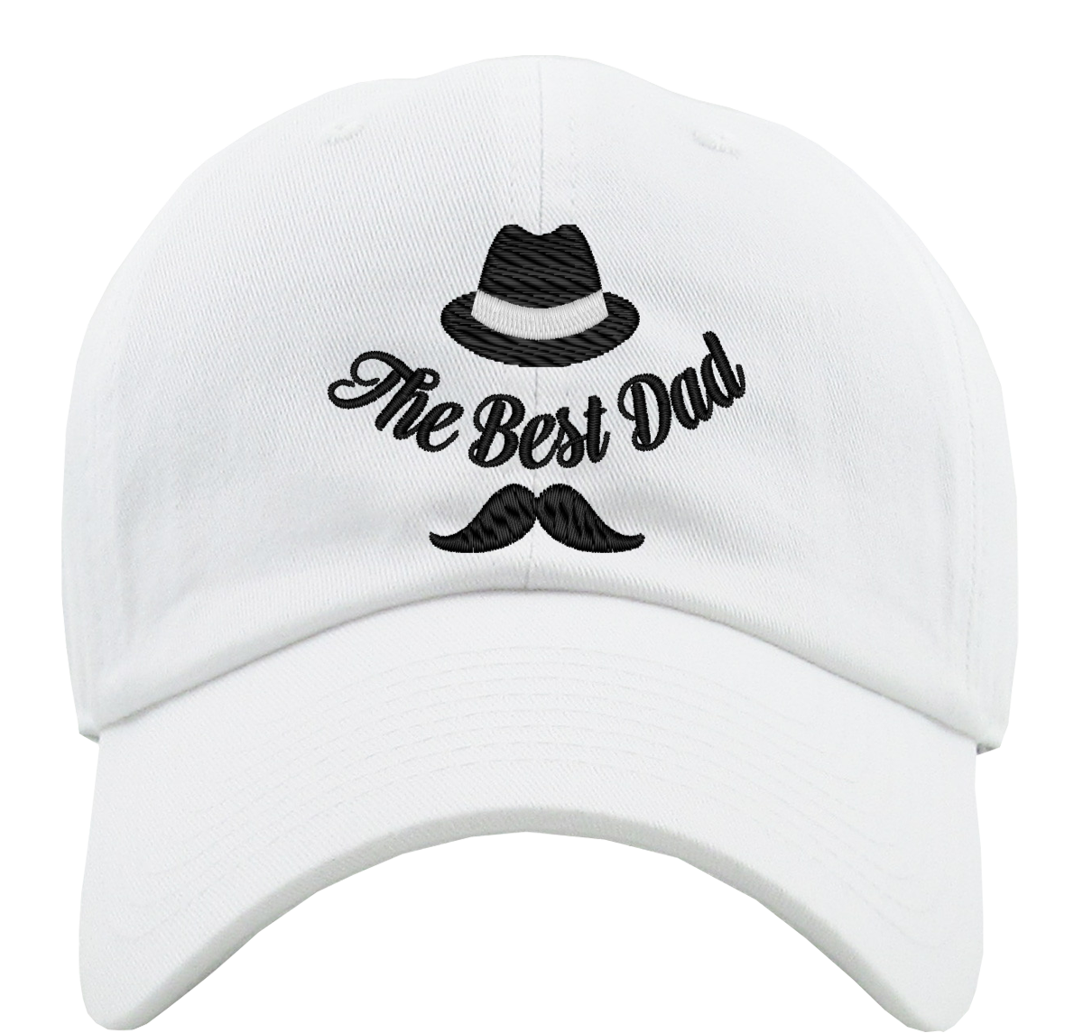 The Best Dad Hat and Mustache Father's Day Premium Baseball Cap