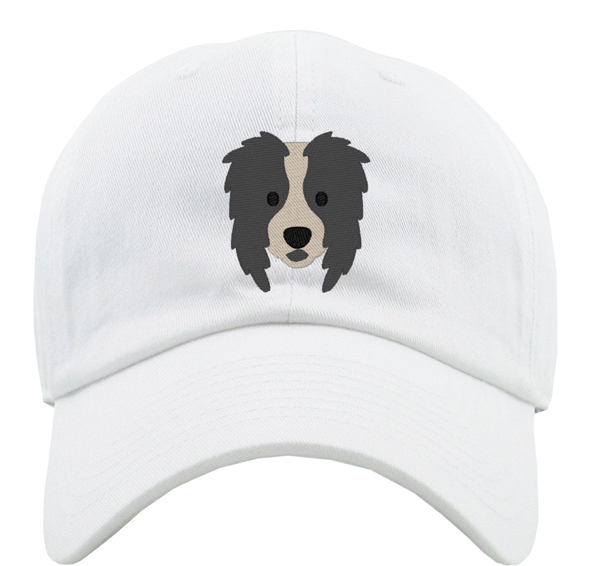 Border Collie Dog Face Premium Baseball Cap