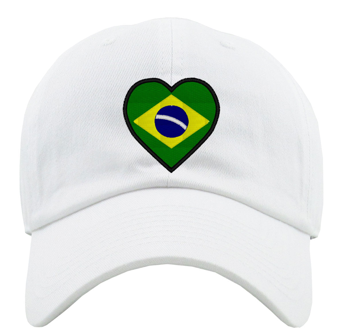 Brazil Heart Premium Baseball Cap