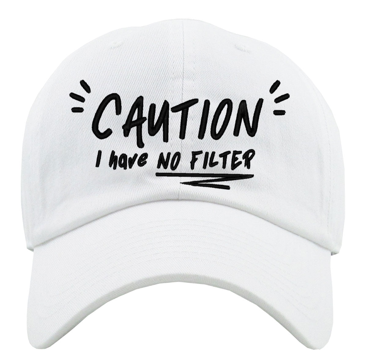 Caution I Have No Filter Premium Baseball Cap