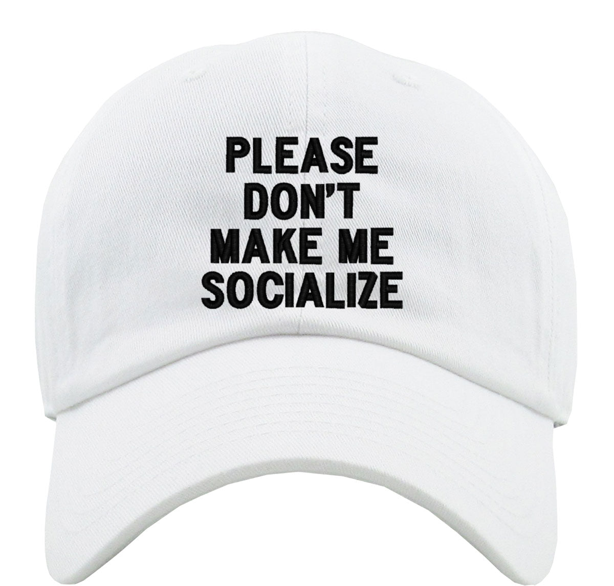Please Don't Make Me Socialize Premium Baseball Cap