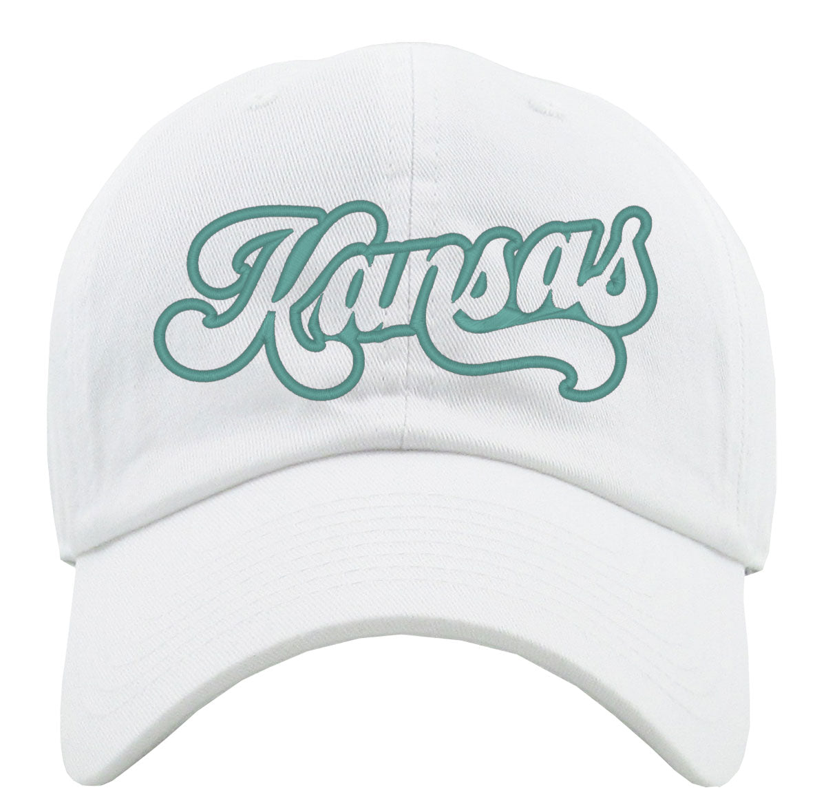 Kansas Typography Premium Baseball Cap