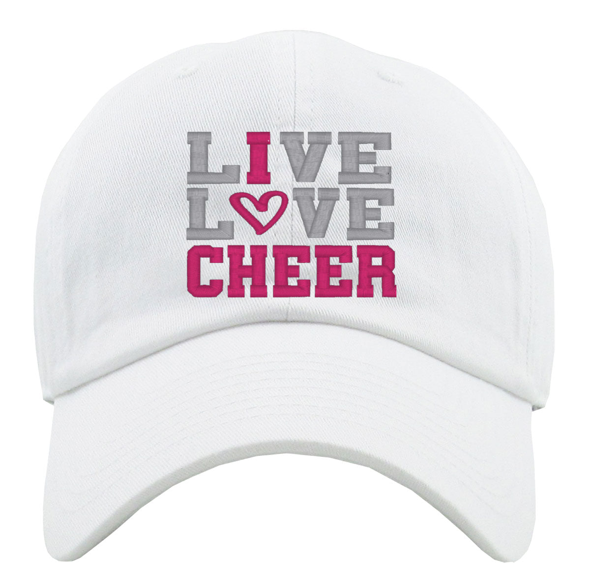 Live Love Cheer Premium Baseball Cap