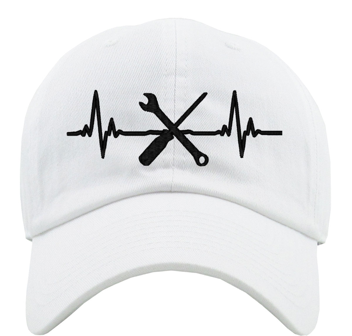 Mechanic Heartbeat Lifeline Premium Baseball Cap