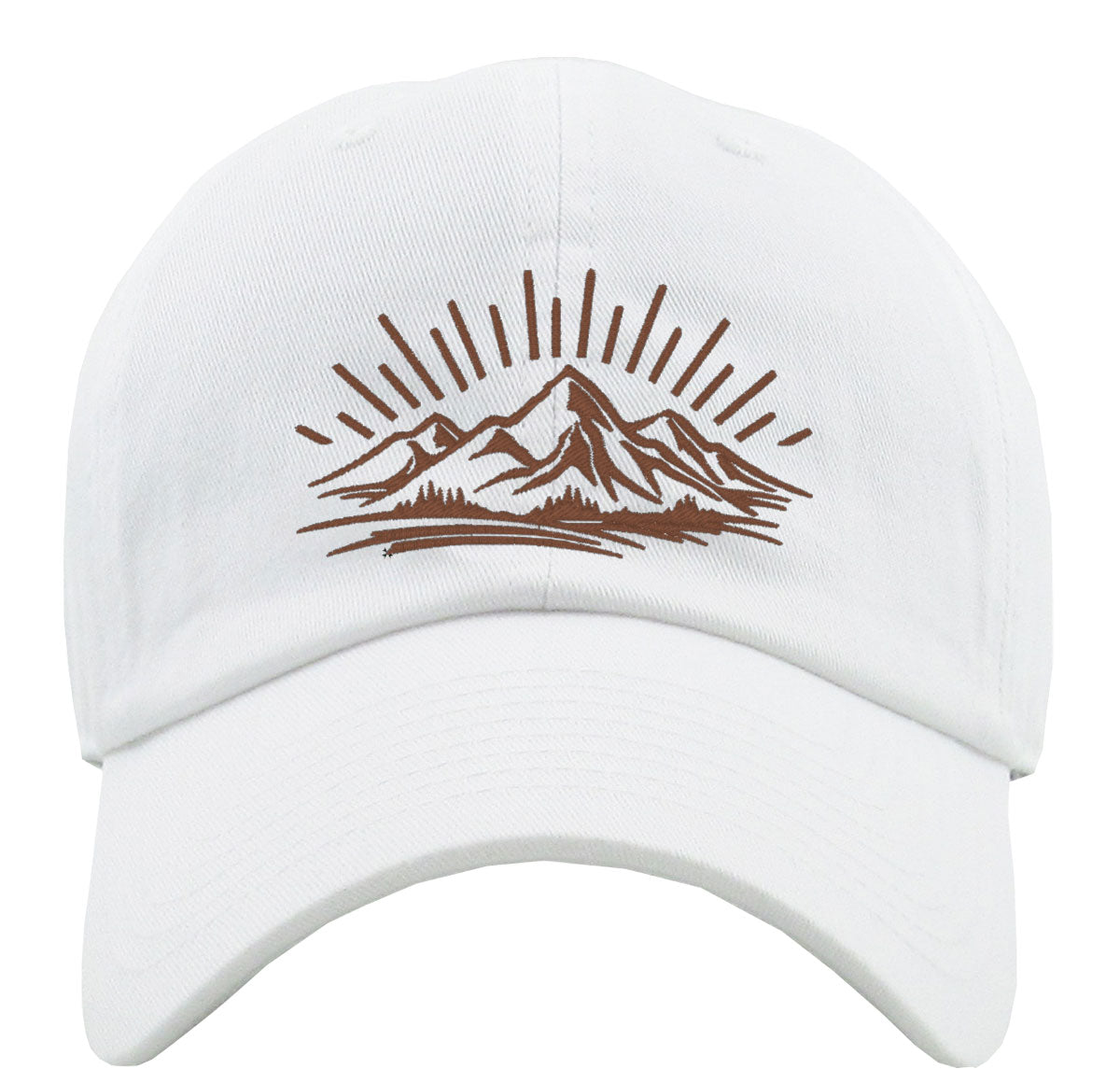 Mountain Outline Silhouette Premium Baseball Cap